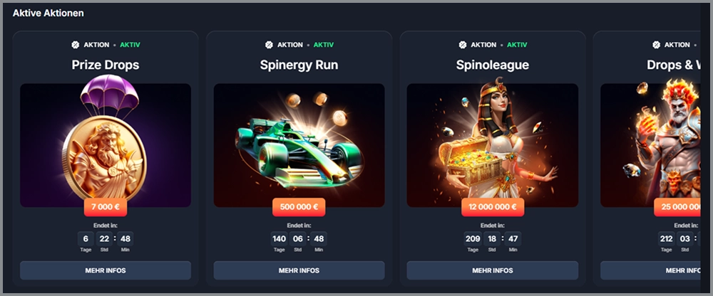 Aktive Aktionen und Turniere im Beef Casino mit Preispools und laufenden Promotionen